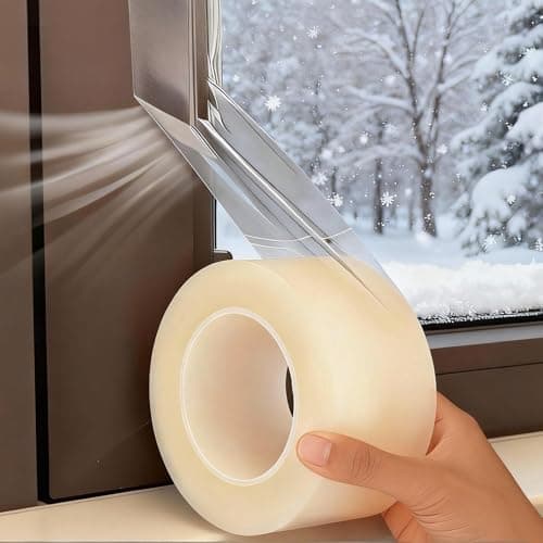 Dstorelhp Window Sealing Tape Transparent, 2-Inch x 43.7 Yards (5cm x 40m) Clear Window Draft Isolation Sealing Tape, No Residue - Image 1
