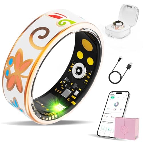 Smart Ring Health Tracker, for men and women, equipped with heart rate monitor, sleep tracker, 8 exercise modes, step counter, 5-7 days battery life, no subscription fee, IP68 waterproof R18 (10) - Image 1