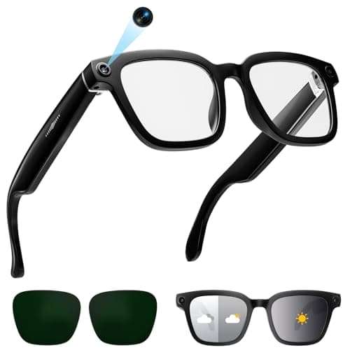 Amwentu Smart Glasses with Camera, 1080P Video Recording Glasses for Life - Image 1