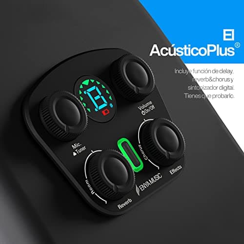 Enya Carbon Fiber Acoustic Electric Guitar X4 Pro Mini AcousticPlus 36” 3/4-Sized Guitar Bundle with Hard Case, Leather Strap, Instrument Cable & USB Type-C Charging Cable(X4 PRO MINI) - Thumbnail 5