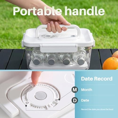 Food Storage Containers with Lids Airtight Set, BPA Free, Portable Vacuum Container Set with Ice Packs for Lunch Boxes & Coolers - Freezer Packs for Kitchen, Fridge, Camping, Picnic - Thumbnail 6