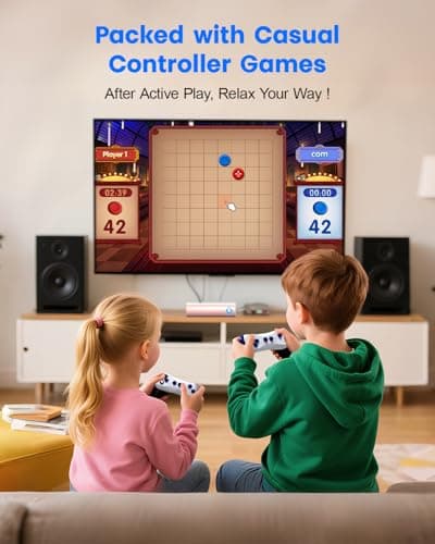 MetFut AR Motion Gaming Console for Kids & Families - Plug & Play Video Game System for Indoor Physical Play, Interactive Family Fun, Game Nights, Parties and Playdates-White&Pink - Thumbnail 6