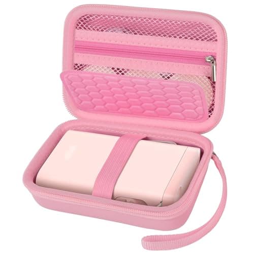 Comecase Case Compatible with Nelko P21/ for Phomemo D30 D35 Label Maker Machine, for JADENS D11/ for SUPVAN Mini Labeler Sticker, Labler Maker Storage for Tape&Accessories - Pink