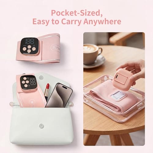 Seamless Heating Pad for Period Cramps, Portable Heating Pad for Back, Wearable Cordless Menstrual Heating Pad with Large-Area Heating｜2s Fast Heating｜Rechargeable｜6 Heat Levels,Pain Relief for Women - Thumbnail 6