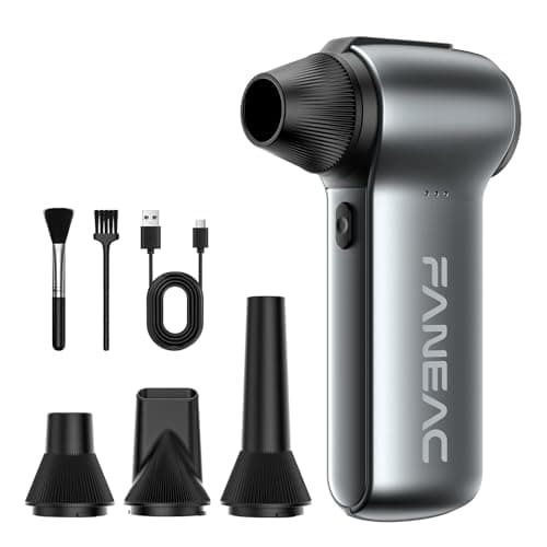 FANEAC Compressed Air Duster X115-130000RPM Ultra Power Electric Air Duster, 3-Speed Mini Dust Blower for Computer, Keyboard, Electronics Indoor and Outdoor