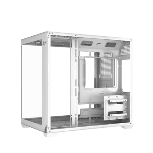 PCCOOLER PC Case ATX Mid Tower, Tempered Glass & Mesh Front, High Airflow, E-ATX/ATX/Micro-ATX/ITX Support, 360mm Radiator Support, Tool-Free Design – White (C3T700 No Fans Included) - Thumbnail 2