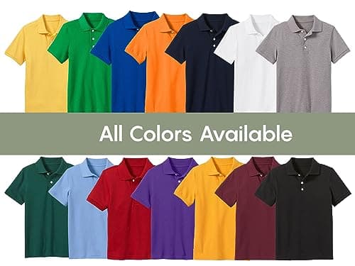Galaxy by Harvic Polo Shirts for Boys 5-Pack Tagless School Uniform Shirts for Boys – Soft Comfortable Everyday Wear - Thumbnail 6