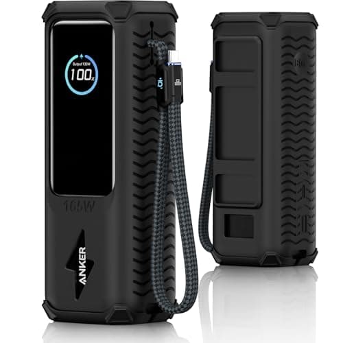 YWXTW Silicone Case for Anker Laptop Power Bank (25,000mAh/165W) - Shockproof Drop-Resistant, Built-in Cable Storage | Non-Slip Grip, Hidden Dust Plug Protective Cover for Anker Power Bank 165w - Image 1