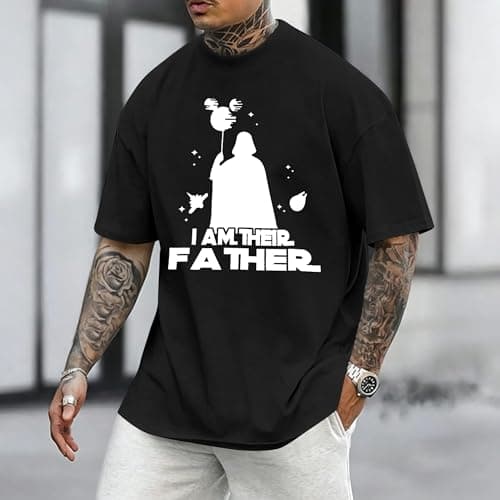 Dad Shirts I Am Their Father Tshirt for Men Funny Daddy Graphic T-Shirt Gift for Father's Day Black - Thumbnail 2