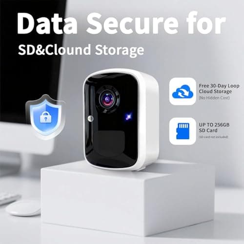 Wireless Security Camera, WiFi Battery Powered Camera with 3MP Pixel, AI Motion Detection, 2-Way Talk, Spotlight, Siren, IP65, Cloud/Up to 256G SD Storage (Provide SD Card About 180 Days of Storage) - Thumbnail 6