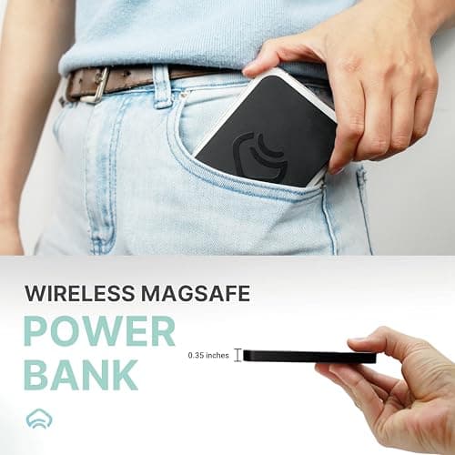 Artronic Power Bank for Magsafe,Portable Slim Magnetic Battery Pack Fast Charging for Travel, 5000 mAh 20W Type C, Mobile Wireless Battery Bank Phone Charger, Cargador Inalámbrico para iPhone Samsung - Thumbnail 2