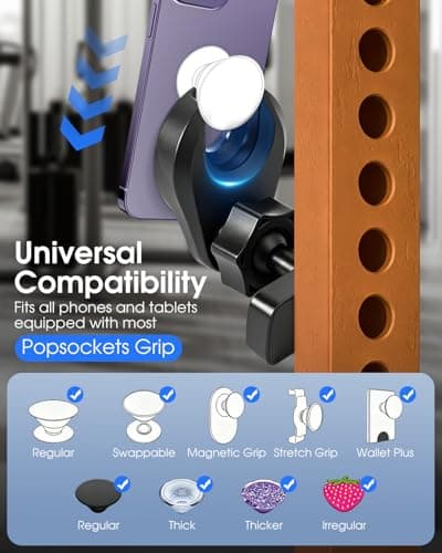 KALAPOP Magnetic Phone Holder for Socket Grip,Work with Pop Socket for MagSafe & Adhesive Phone Grip/Stand,360°Adjustable Strong Magnet (Magnetic Holder) - Thumbnail 2