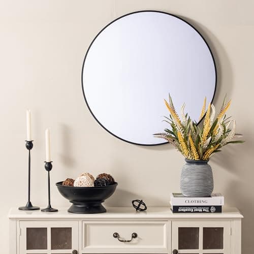 Ceramic Rustic Vase,7.48" Flowers Pottery Vases Home Decor Round Wide-Mouth Farmhouse Decorative Vase for Flowers Pampas for Table Living Room Entryway Mantel Shelf Kitchen Bathroom Bedroom - Thumbnail 5