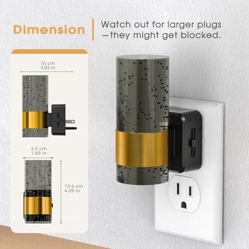 Briignite Night Light, Dimmable Night Lights Plug into Wall, LED Night Light with 0-100 LM Adjustable Brightness, 3000K Automatic Plug in Night Lights with Dusk to Dawn Sensor, for Bathroom Hallway - Thumbnail 4