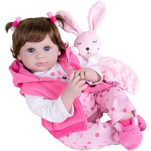 Milidool Lifelike Reborn Baby Dolls Girl, 22 inch Realistic Silicone Baby Doll Weighted Soft Body Baby Doll Real Life Baby Dolls with Accessories for 3+ Year Old Girls Gifts, Pretend Play, Collection - Image 1