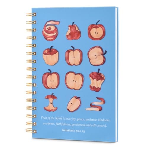 Russel Molly Bible Journal for Women Teens and Students, Galatians 5:22–23 Scripture Design for Prayer Bible Study School and Christian Gifts, Blue Hardcover Spiral Notebook, 5.7" x 8.3", 160 Pages - Image 1