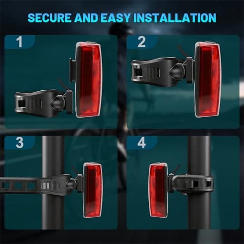 APECYC Bike Tail Light with Dual Light Heads, USB Rechargeable Bicycle Rear Light for Night Riding with 5 Modes Ultra Bright Safety Taillight for Road Mountain Commuter Cycling Accessories - Thumbnail 6
