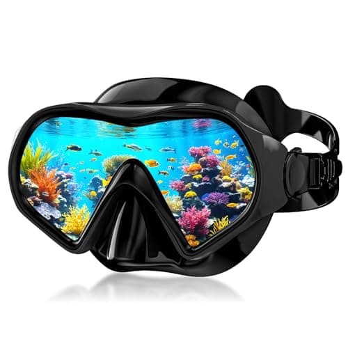 Aegend Snorkel Mask Adults 180° Panoramic Anti-Fog Leak-Proof Diving Goggles Swimming Gear - Image 1