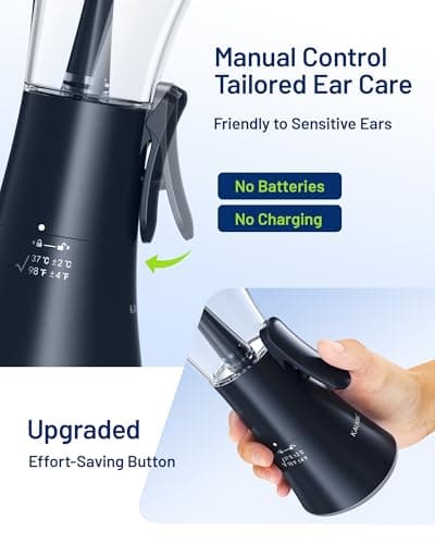 Upgraded Ear Wax Removal Kit, Manual Ear Cleaner, FSA Eligible Items Only List, One-Hand Use, Safe & Comfortable for Home - Blue - Thumbnail 5