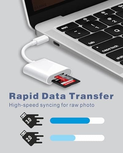 USB C SD Card Reader for iPhone 15/16,Type C SD Card Adapter with Dual Slots for iPad Mac MacBook Laptop Android,TypeC High-Speed Trail Camera Viewer Memory Card Reader, Plug and Play - Thumbnail 2