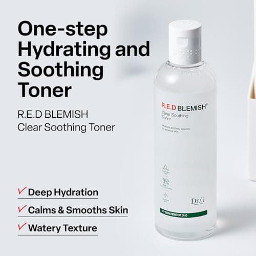 Dr. G R.E.D. Blemish Clear Soothing Toner - Korean Soothing Toner for Glowing Skin - Soothes Irritation Clear Skin - Mild Exfoliant - with AHA, BHA & Centella Asiatica - 10.14 fl oz - Thumbnail 2