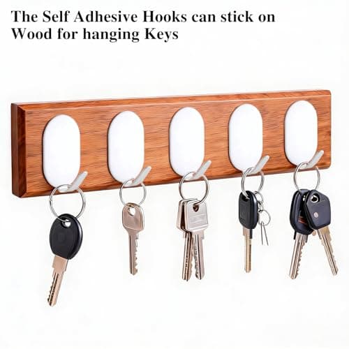 10 Pcs Metal Hooks, Adhesive Hooks for Hanging, Key Hooks, Wall Hooks, Command Hooks, Coat Hooks, Door Hooks, Towel Hanger, Picture Hanger, Storage Hooks, Utility Hooks for Bathroom, Kitchen (White) - Thumbnail 5