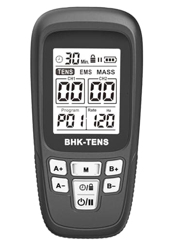 24 Modes TENS Unit Muscle Stimulator with 8 Electrode Pads, Professional 3-in-1 Electronic Pulse Massager with 2-150Hz Rate, 40 Levels, 90mins Timer, EMS TENS Machine for Pain Relief Therapy