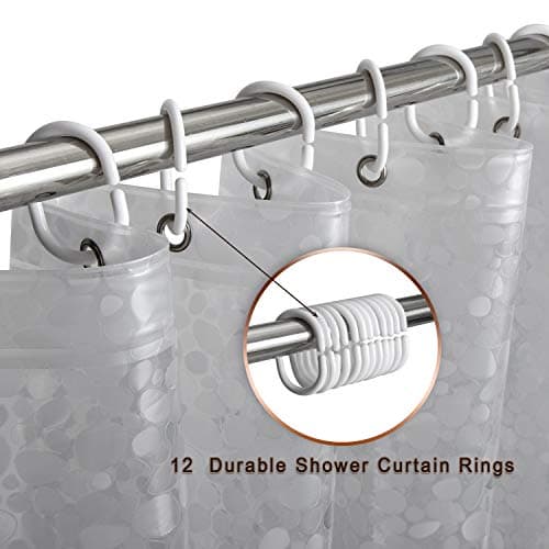 Bostofy Extra Long Shower Curtain Liner, Heavyweight Liner with Magnets and Rust-Proof Metal Grommets, Waterproof Shower Liner for Bathroom, 72' W x 78' H - Thumbnail 4