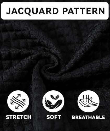 Men's Zip Up Hoodie Waffle Knit Hood Lightweight Long Sleeve Drawstring Casual Sweatshirt Warm Jacket with Pocket - Thumbnail 4