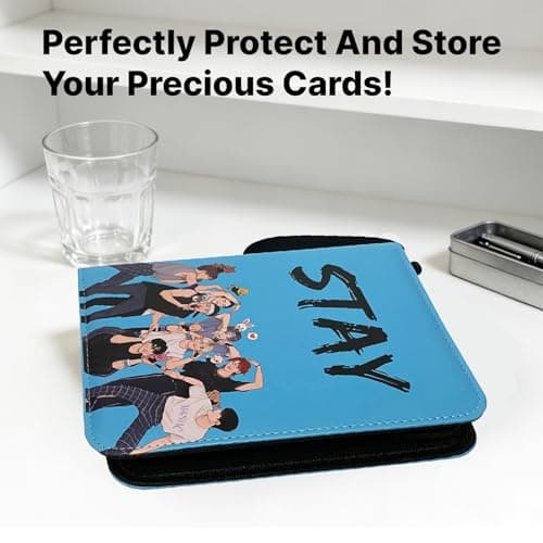 KEFEIKJ Cute Trading Photocard Binder, STAY Photo Album Cartoon Card Holder Book Storage 900 Cards with Sleeves for Lomo Cards Gift - Boys & Girls, idol Photo Protect (Blue, 9 Pockets) - Thumbnail 6