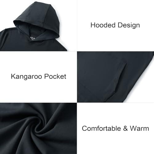 M MAELREG Sweatshirts for Women Long Sleeve Performance Athletic Solid Golf Pullover Winter Midlayer Womens Hoodies Dark Grey - Thumbnail 4