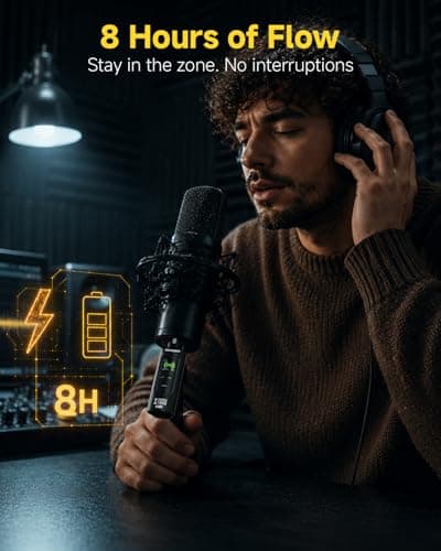 XTUGA 2.4GHz Wireless XLR Transmitter & Receiver, Wireless Microphone Adapter System for Dynamic/Condenser Mics w/ 48V Phantom Power fit for Live Show,Audio Mixer,PA Systems,Studio,Church (SF-1) - Thumbnail 5