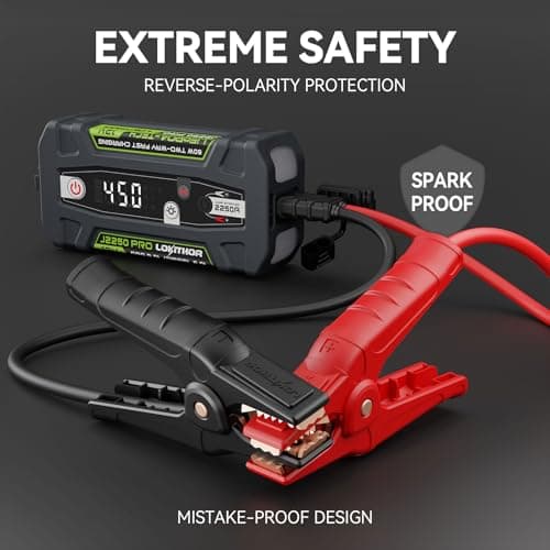 LOKITHOR J2250 PRO Jump Starter with ConnectMax, 2250A LiFePO4 Car Starter Battery for 8.0L Gas and 6.0L Diesel Engines, Jump Pack with 60W Two-Way Fast Charging, Super-Safe and 2000 Cycle Life - Thumbnail 5