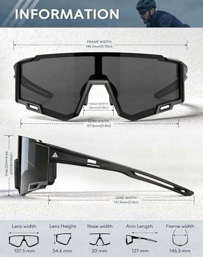 KALIYADI Sports Sunglasses-Men Polarized-Mens-Sunglasses Women: Running Sun Glasses with UV400 for Fishing Cycling - Thumbnail 4