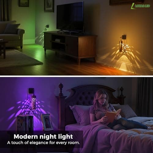 L LOHAS LED Night Light, Color Changing Night Lights Plug into Wall - Thumbnail 5