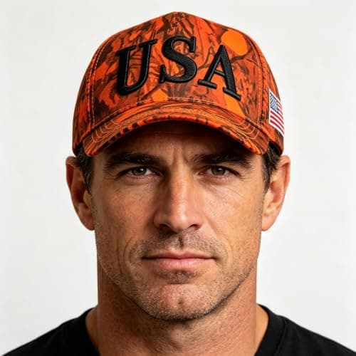LELVK USA Hat American Flag Baseball Cap Trucker Adjustable Breathable 4th of July Accessories for Men Women Gifts - Thumbnail 6