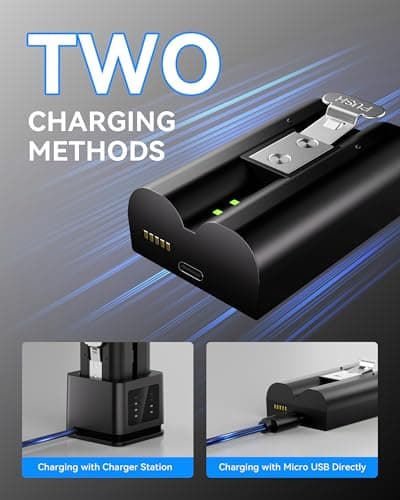 CHICNOD 2 Pack 7200mAh Replacement for Ring Battery with LCD Charger, Type-C Port, Compatible with Ring Video Doorbell 2/3/3+/4, Spotlight Cam, Stick Up Cam - Thumbnail 4