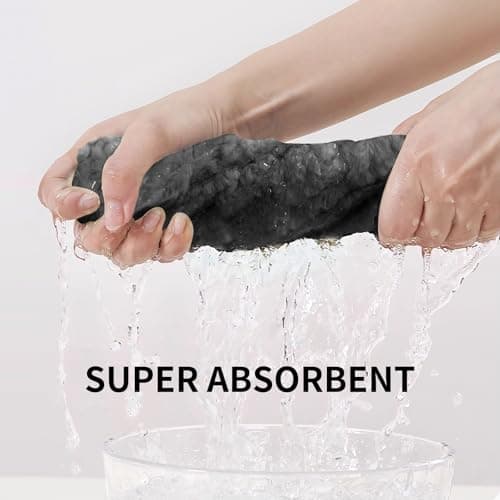 NALIVO Oversized Bath Towels 40x80 Inches Extra Large Bath Sheets for Adults Super Soft Quick Dry Highly Absobent Microfiber Shower Towels for Bathroom（Charcoal Gray, 6Piece - Thumbnail 6