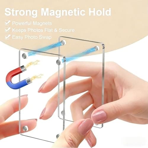 3 Pack Magnetic Acrylic Car Sun Visor Photo Holder, 2.36″ x 3.54 Straight Edge Photo Frame for Car, Personalized Car Interior Accessories for Pictures, Compatible with Wallet Photos, Ideal Gift for Couples Family Pet Lovers,″ - Thumbnail 2