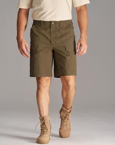 CHRONOLINE Men’s Work Shorts Regular Fit Cotton Workwear Utility Cargo Shorts with Pockets 2026 Spring Summer Casual Shorts, Taupe Brown, 40 - Thumbnail 4