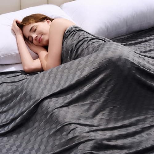Topcee Cooling Blanket Throws Bed Size- 50"x70" Summer Cooling Throws Bed Blanket for Hot Sleepers Arc-Chill Q-Max >0.45 Cool Fiber for Night Sweats, Soft Lightweight Sofa Blankets for Kid Adults - Image 1