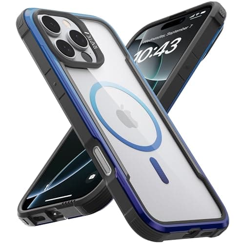 RAPTIC Shield 2.0 for iPhone 16 Pro Max Case, [for 2024 Capture Button Shockproof Protective Clear Case], Military Grade 13ft Drop Tested, Anti-Fingerprint Anti-Yellowing Case, 6.9 inch, Blue