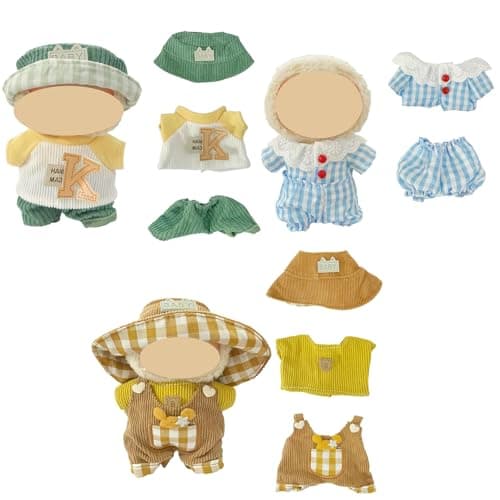 Doll Clothes Compatible with Labubu Dolls, 6 Pack Doll Outfits for 17cm Doll, Perfect for Play and Display, Accessories for Doll's Collectors, (No Dolls) (Set 4) - Thumbnail 5