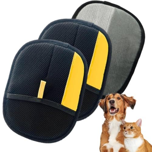 2026 Pet Hair Removal Glove for Cats & Dogs, Reusable Pet Grooming Glove, Easy Shed Hair Remover for Short Long Fur, Dog Cat Deshedding Gloves for Home Furniture Cleaning (2 Pcs) - Image 1