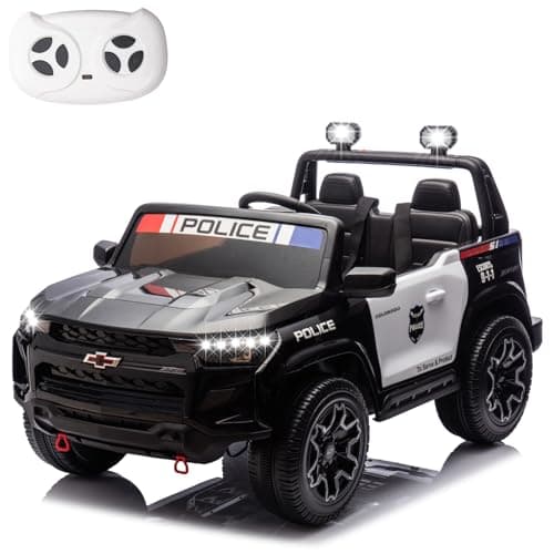 Police Car 24V Ride on Toys for Kids, 2 Seater Ride on Car for Kids Remote Control Kids Electric Cars Kids Driving Car with Bluetooth, Power of Wheel Car for Kids Truck for All Types of Road - Image 1