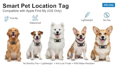 Smart Pet Location Tag with Holder – No Monthly Fee, Compatible with Apple Find My (iOS Only), Lightweight Anti-Lost Locator for Pets, Bags, and Personal Items - Thumbnail 2