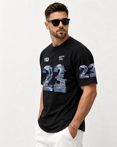YTD 23 Graphic T-Shirts for Men Women, Relaxed Fit Cotton Crewneck Short Sleeve Casual Fashion Tee - Thumbnail 3