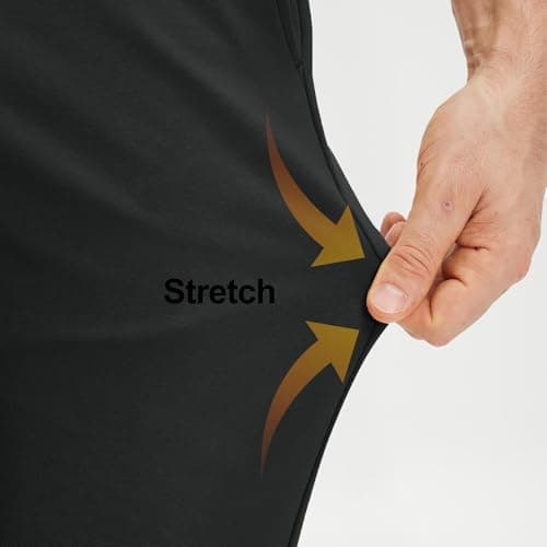 M MAELREG Mens Golf Pants with Pockets Stretch Regular Fit Business Casual Water-Resistant Work Dress Pants for Men Black - Thumbnail 3
