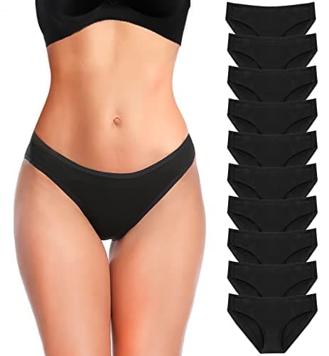 YADIFEN 5 Pack Cotton Underwear for Women Hipster Panties Low Briefs Bikini Underwears - Image 1
