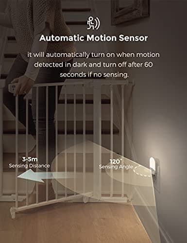 L LOHAS LED Motion Sensor Night Light, [2 Pack] Motion Activated Night Light, Daylight White, Adjustable Brightness, Motion Sensor Light Indoor Plug in for Nursery, Kids, Bedroom, Bathroom Nightlight - Thumbnail 6